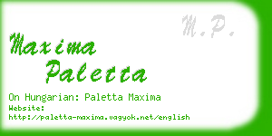 maxima paletta business card
